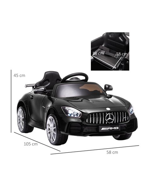 HOMCOM Compatible 12V Battery-powered 2 Motors Kids Electric Ride On Car GTR Toy with Parental Remote Control Music Lights MP3 f - pic 5060 | FastDaddyshop