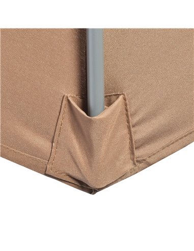 Outsunny 3(m) Garden Banana Parasol Cantilever Umbrella with Crank Handle, Cross Base, Weights and Cover for Outdoor, Hanging Su