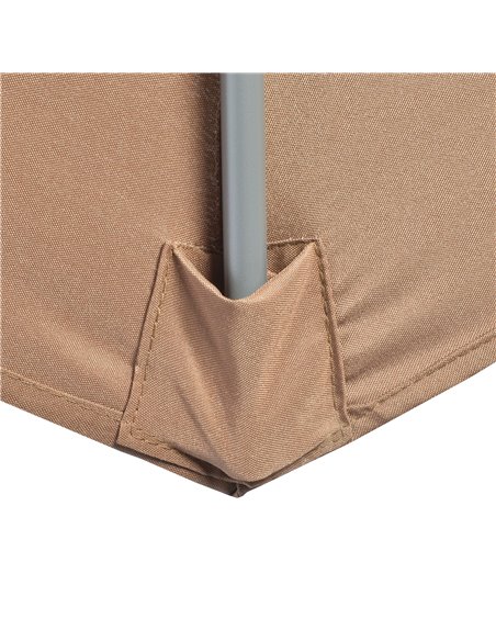 Outsunny 3(m) Garden Banana Parasol Cantilever Umbrella with Crank Handle, Cross Base, Weights and Cover for Outdoor, Hanging Su - pic 50613 | FastDaddyshop