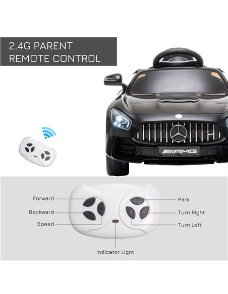 HOMCOM Compatible 12V Battery-powered 2 Motors Kids Electric Ride On Car GTR Toy with Parental Remote Control Music Lights MP3 f - pic 5063 | FastDaddyshop