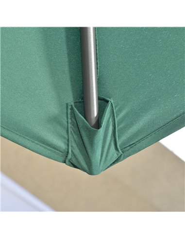 Outsunny 3 x 3(m) Cantilever Parasol with Cross Base, Garden Umbrella with 360° Rotation, Crank Handle and Tilt for Outdoor, Pat