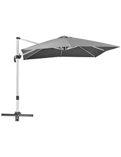 Outsunny 3 x 3(m) Cantilever Parasol Garden Umbrella, Grey 84D-086V00GY