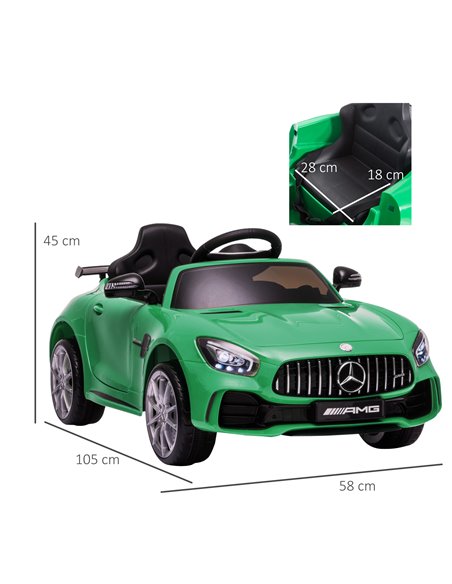 HOMCOM Compatible 12V Battery-powered 2 Motors Kids Electric Ride On Car GTR Toy with Parental Remote Control Music Lights MP3 f - pic 5068 | FastDaddyshop
