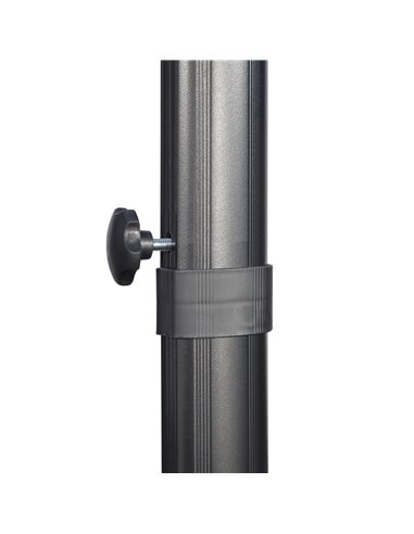 Outsunny 2.7 x 2.7 m Cantilever Parasol, Square Overhanging Umbrella with Cross Base, Crank Handle, Tilt, 360° Rotation and Alum