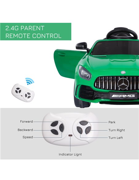 HOMCOM Compatible 12V Battery-powered 2 Motors Kids Electric Ride On Car GTR Toy with Parental Remote Control Music Lights MP3 f - pic 5071 | FastDaddyshop