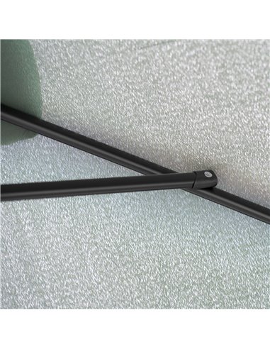 Outsunny 3x2m Patio Parasol Garden Umbrellas Canopy with Aluminum Tilt Crank Rectangular Sun Shade Steel, Green 84D-013V00GN