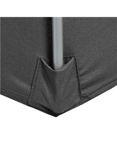 Outsunny 3(m) Garden Banana Parasol Cantilever Umbrella with Crank Handle, Cross Base, Weights and Cover for Outdoor, Hanging Su