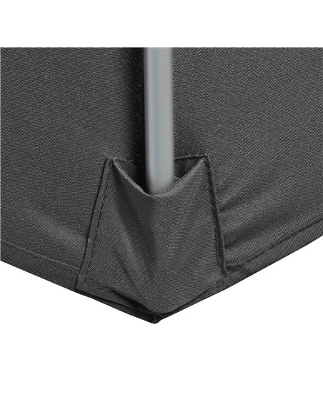 Outsunny 3(m) Garden Banana Parasol Cantilever Umbrella with Crank Handle, Cross Base, Weights and Cover for Outdoor, Hanging Su - pic 50730 | FastDaddyshop