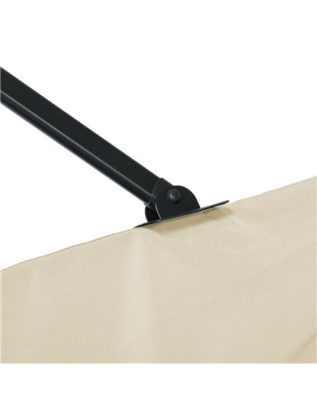 Outsunny 2.5 x 2.5m Patio Offset Parasol Umbrella Cantilever Hanging Aluminium Sun Shade Canopy Shelter 360° Rotation w/Crank Ha - pic 50748 | FastDaddyshop