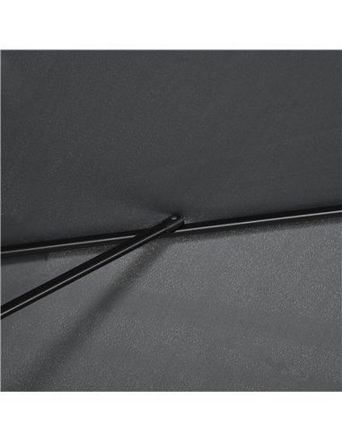 Outsunny 3x2m Patio Parasol Garden Umbrellas Canopy with Aluminum Tilt Crank Rectangular Sun Shade Steel, Black 84D-013V00BK