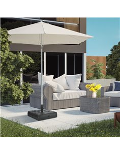 Outsunny 40kg Square Umbrella Parasol Base, Black 84D-273V00BK 2