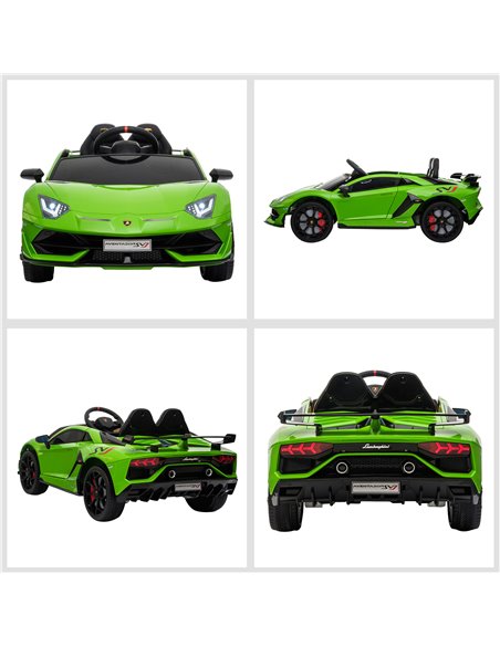 HOMCOM Compatible 12V Battery-powered Kids Electric Ride On Car Lamborghini Aventador Sports Racing Car Toy with Parental Remote - pic 5081 | FastDaddyshop