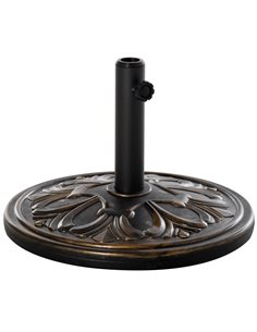 Outsunny 13kg Round Umbrella Base Outdoor Parasol Base, Bronze Tone 84D-046