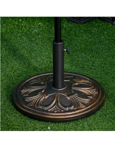 Outsunny 13kg Round Umbrella Base Outdoor Parasol Base, Bronze Tone 84D-046 2