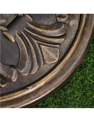 Outsunny 13kg Round Umbrella Base Outdoor Parasol Base Weight Stand Holder for Outdoor Garden Bronze Tone 84D-046