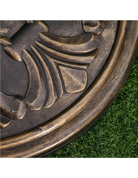 Outsunny 13kg Round Umbrella Base Outdoor Parasol Base Weight Stand Holder for Outdoor Garden Bronze Tone 84D-046 - pic 50827 | FastDaddyshop