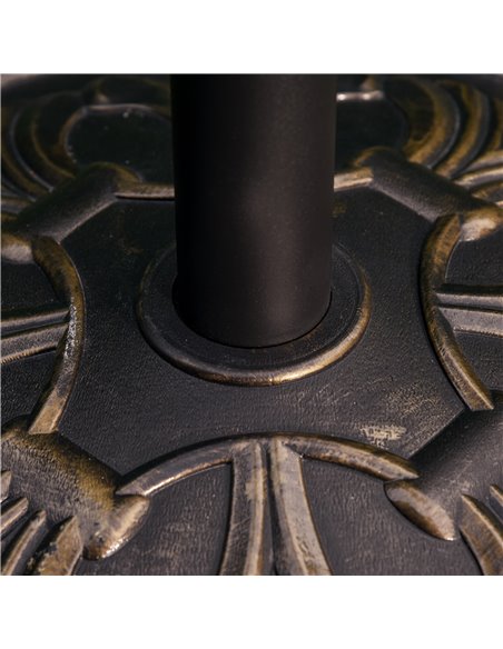 Outsunny 13kg Round Umbrella Base Outdoor Parasol Base Weight Stand Holder for Outdoor Garden Bronze Tone 84D-046 - pic 50828 | FastDaddyshop