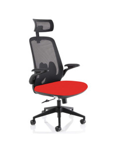 Sigma Executive Mesh Office Chair With Folding Arms Bergamot Cherry KCUP2024