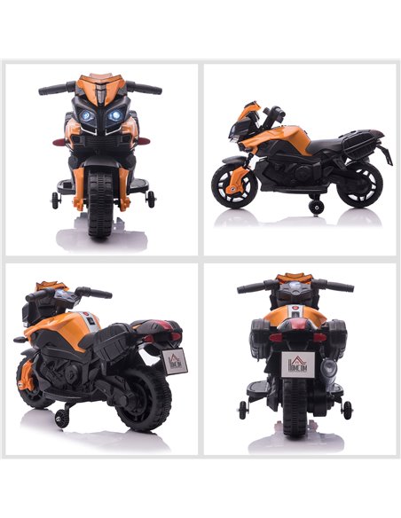 HOMCOM Kids Electric Pedal Motorcycle Ride-On Toy Battery Powered Rechargeable 6V Realistic Sounds 3 km/h Max Speed for Girls Bo - pic 5096 | FastDaddyshop