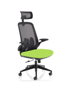 Sigma Executive Mesh Office Chair With Folding Arms Myrrh Green KCUP2027