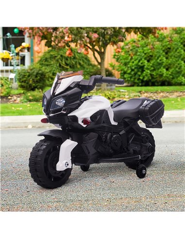 HOMCOM Kids Electric Pedal Motorcycle Ride-On Toy Battery Powered Rechargeable 6V Realistic Sounds 3 km/h Max Speed for Girls Bo