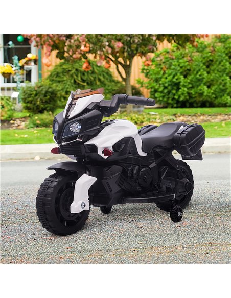 HOMCOM Kids Electric Pedal Motorcycle Ride-On Toy Battery Powered Rechargeable 6V Realistic Sounds 3 km/h Max Speed for Girls Bo - pic 5098 | FastDaddyshop