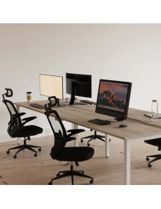 Sigma Executive Mesh Office Chair With Folding Arms Stevia Blue KCUP2029 2