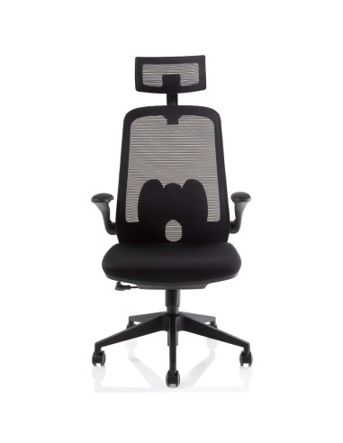 Sigma Executive Mesh Office Chair With Folding Arms Tabasco Orange KCUP2030