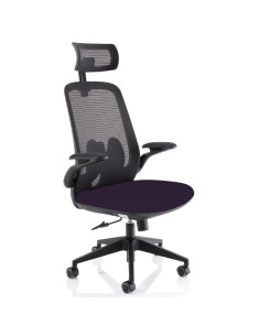 Sigma Executive Mesh Office Chair With Folding Arms Tansy Purple KCUP2031