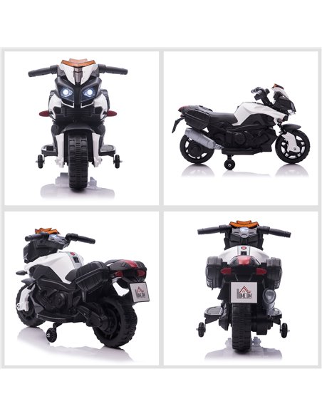 HOMCOM Kids Electric Pedal Motorcycle Ride-On Toy Battery Powered Rechargeable 6V Realistic Sounds 3 km/h Max Speed for Girls Bo - pic 5101 | FastDaddyshop