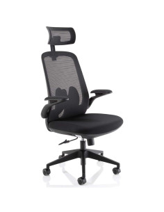 Sigma Executive Mesh Office Chair With Folding Arms Black OP000320