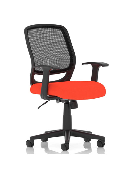 Mave Medium Mesh Back Office Desk Chair With Arms Tabasco Orange KCUP1265 - pic 51052 | FastDaddyshop