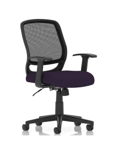 Mave Medium Mesh Back Office Desk Chair With Arms Tansy Purple KCUP1266