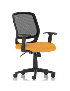 Mave Medium Mesh Back Office Desk Chair With Arms Senna Yellow KCUP1268