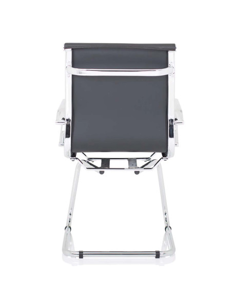 Nola Leather Cantilever Visitor Office Chair with Arms Black OP000224 - pic 51105 | FastDaddyshop