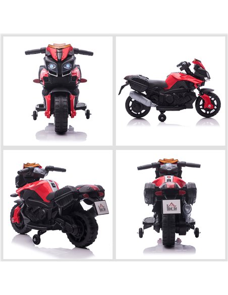 HOMCOM Kids Electric Pedal Motorcycle Ride-On Toy Battery Powered Rechargeable 6V Realistic Sounds 3 km/h Max Speed for Girls Bo - pic 5112 | FastDaddyshop