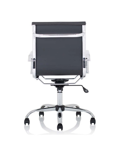 Nola Medium Back Soft Bonded Leather Executive Office Chair Black OP000225