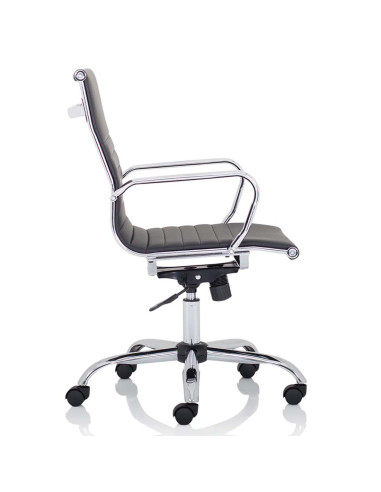 Nola Medium Back Soft Bonded Leather Executive Office Chair Black OP000225