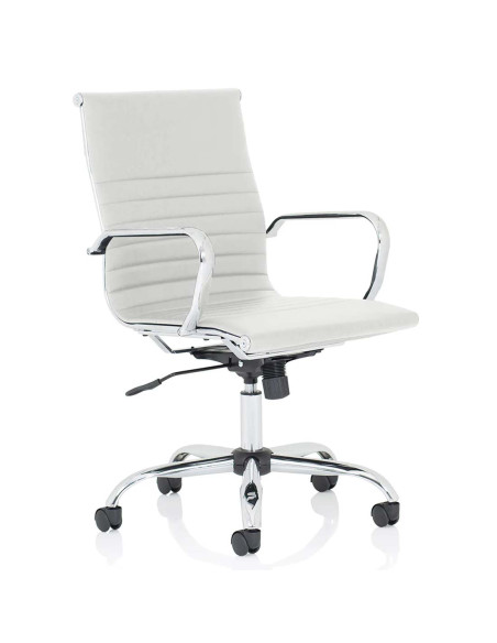 Nola Medium Back Soft Bonded Leather Executive Office Chair White OP000257 - pic 51130 | FastDaddyshop