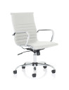 Nola Medium Back Soft Bonded Leather Executive Office Chair White OP000257