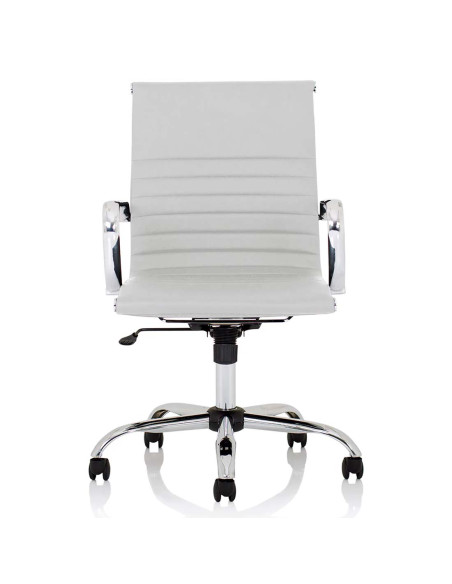 Nola Medium Back Soft Bonded Leather Executive Office Chair White OP000257 - pic 51131 | FastDaddyshop