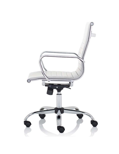 Nola Medium Back Soft Bonded Leather Executive Office Chair White OP000257 - pic 51133 | FastDaddyshop