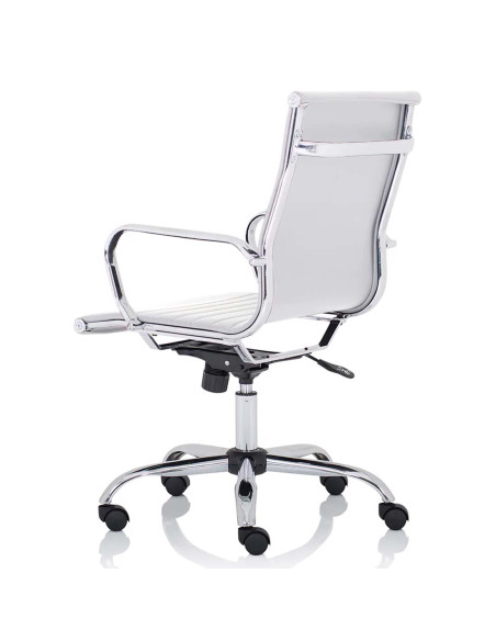 Nola Medium Back Soft Bonded Leather Executive Office Chair White OP000257 - pic 51134 | FastDaddyshop