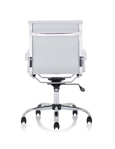 Nola Medium Back Soft Bonded Leather Executive Office Chair White OP000257