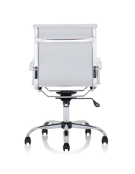 Nola Medium Back Soft Bonded Leather Executive Office Chair White OP000257 - pic 51135 | FastDaddyshop