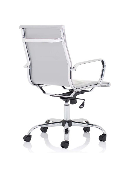 Nola Medium Back Soft Bonded Leather Executive Office Chair White OP000257 - pic 51136 | FastDaddyshop