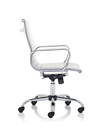 Nola Medium Back Soft Bonded Leather Executive Office Chair White OP000257 - pic 51137 | FastDaddyshop