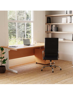 Nola High Back Soft Bonded Leather Executive Office Chair White OP000256 2