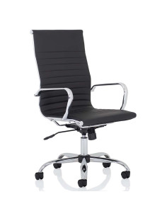 Nola High Back Soft Bonded Leather Executive Office Chair Black OP000226
