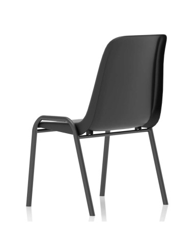 Polly Medium Back Stacking Polypropylene Visitor Office Chair Black BR000202